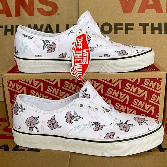 Vans Authentic (Thank You Floral) True White/Trwht sneakers Men’s - Picture 2 of 16